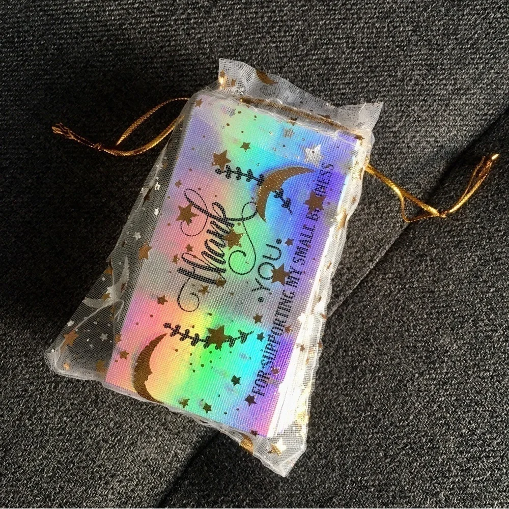 Reseller Starter Set - Silver Holographic Thank You Cards (30), Stickers (60)